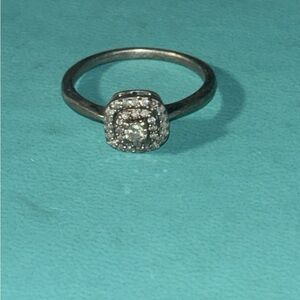 Elegant Silver Diamond Ring